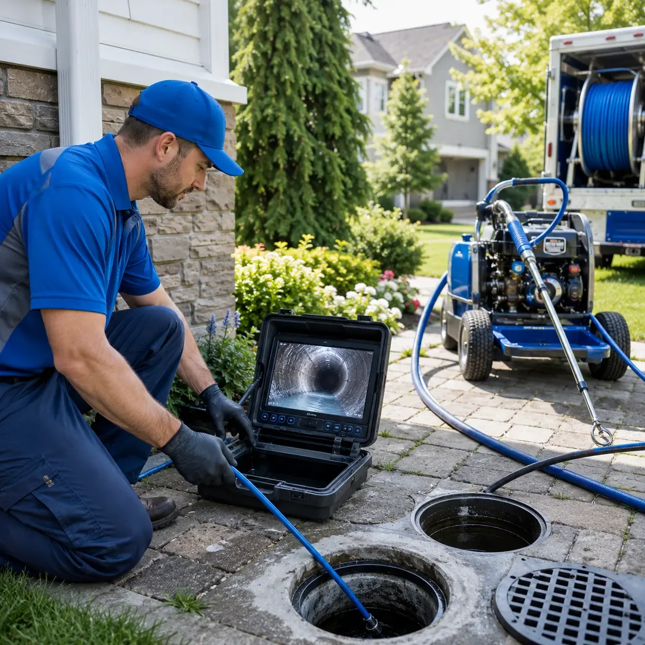 Outdoor drain cleaning professionals serving West Branch, IA