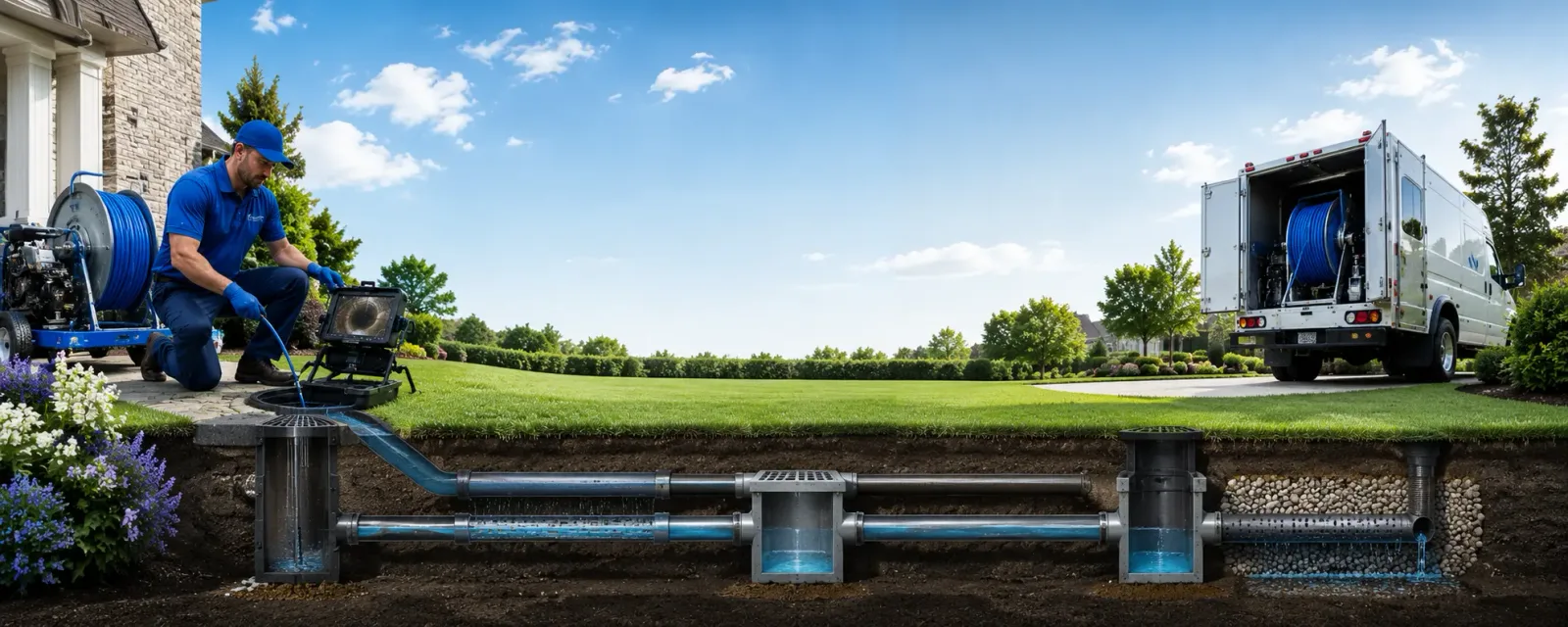 Outdoor drain cleaning information for West Branch, IA